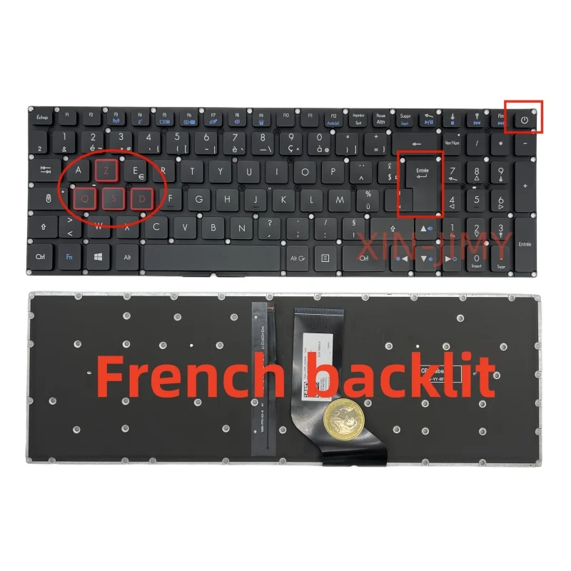 French Backlit Laptop Keyboard For Acer Aspire VX15 VX5-591 VX5-591G VN7-593 VN7-593G VN7-793G Helios PH315-51 PH317-52