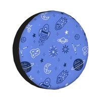 Space Pattern  14''-17''Car  Wheel Tire Cover Spare Covers Case Bag Soft Protector Pouch Waterproof Car Tyre Protector