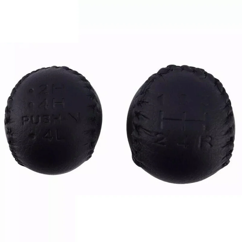 2Pcs Leather Transfer Case Gear Shift Knobs For Nissan Patrol GU Y61 GQ Y62 32865-40U00 Shifter Konb Car Interior Parts