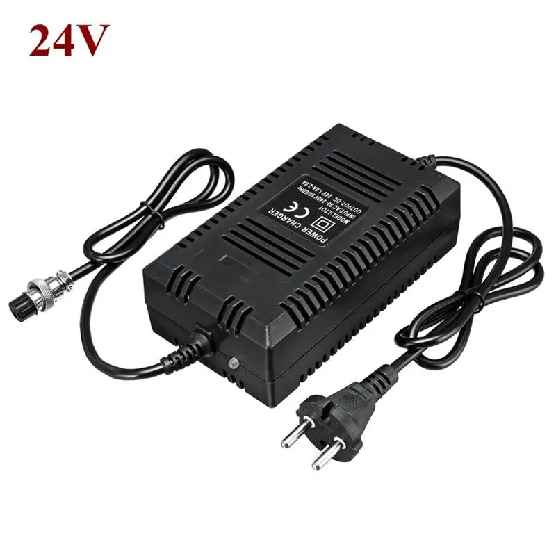 ABGI Smart 24V for Lead Acid for AGM Gel Battery, Electric Scooter Adapter 1.6A-2.0A 3 Pins XLR EU Plug
