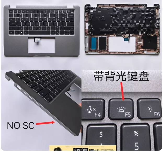 

Backlit New laptop palmrest cover with keyboard for Precision 3480 3490 M3480 M3490 no-sc