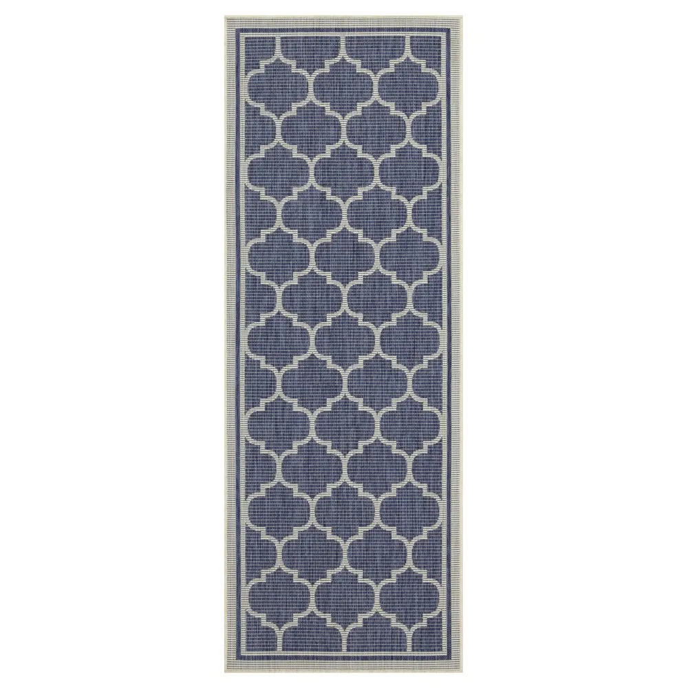 

Sunshine GC_HAR2004 Blue 2 ft. 7 in. x 7 ft. 3 in. Indoor/Outdoor Area Rug