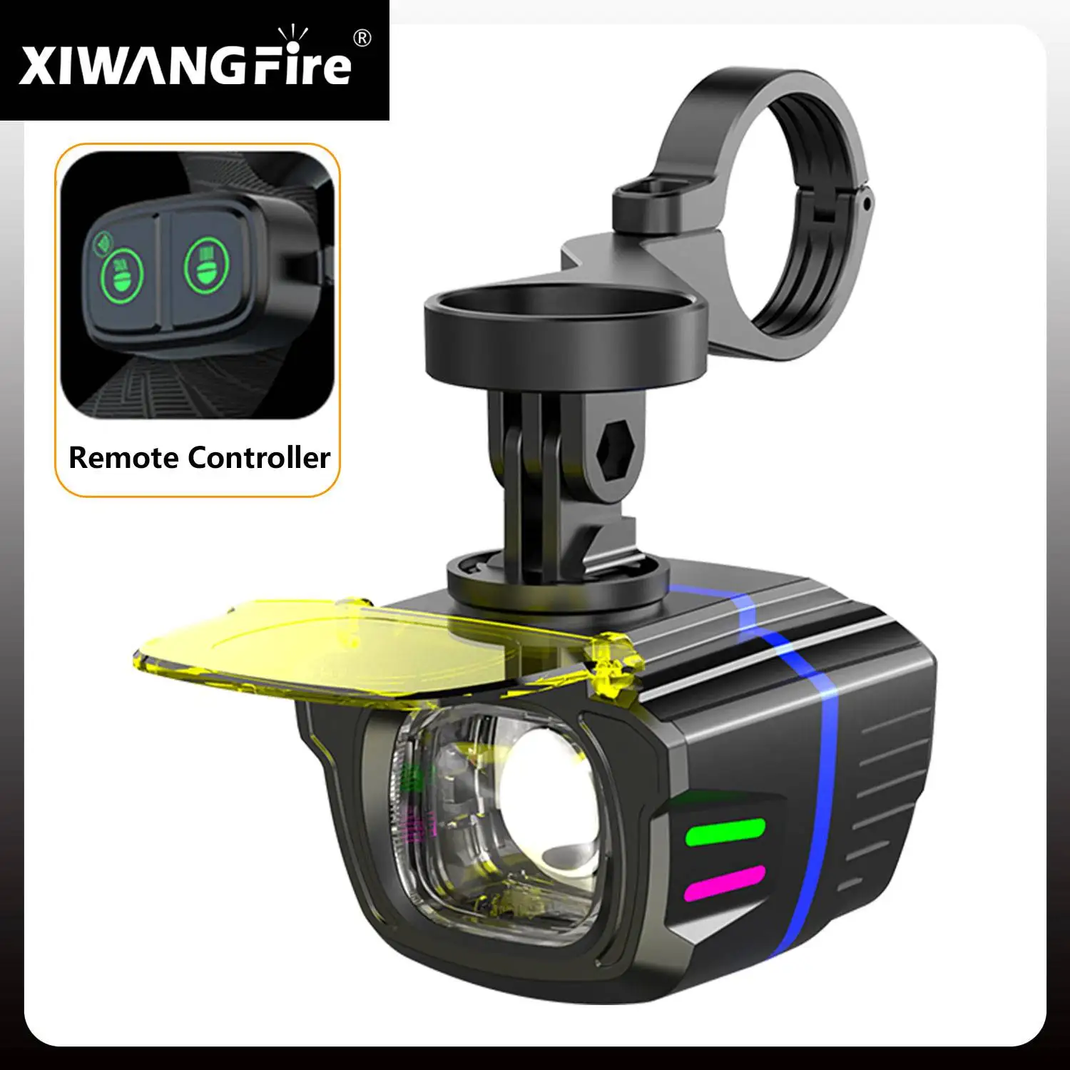 

Супер яркий фонарик, велосипедный светодиодный фонарь с пультом дистанционного управления, дисплей с перезаряжаемой батареей для горных и шоссейных велосипедов