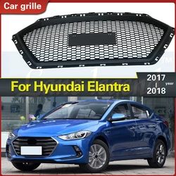 Car Front Bumper Grill Mesh Hood Front Center Middle Grille for For Hyundai Elantra 2016 2017 2018 Racing Grills