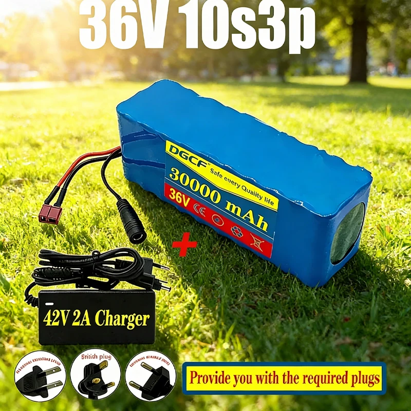

New 36V 30000mAh 10S3P 18650 Battery Pack built-in 15A BMS,Electric Scooter Lithium Battery 500W Electric Scooter Battery
