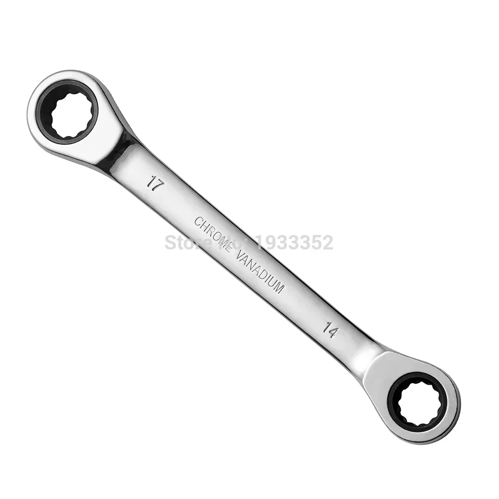 Ratchet Fast Open-ended Plum Wrench Dual-purpose Wrench Tool Book 10mm Automatic Two-way Auto Repair Wrench