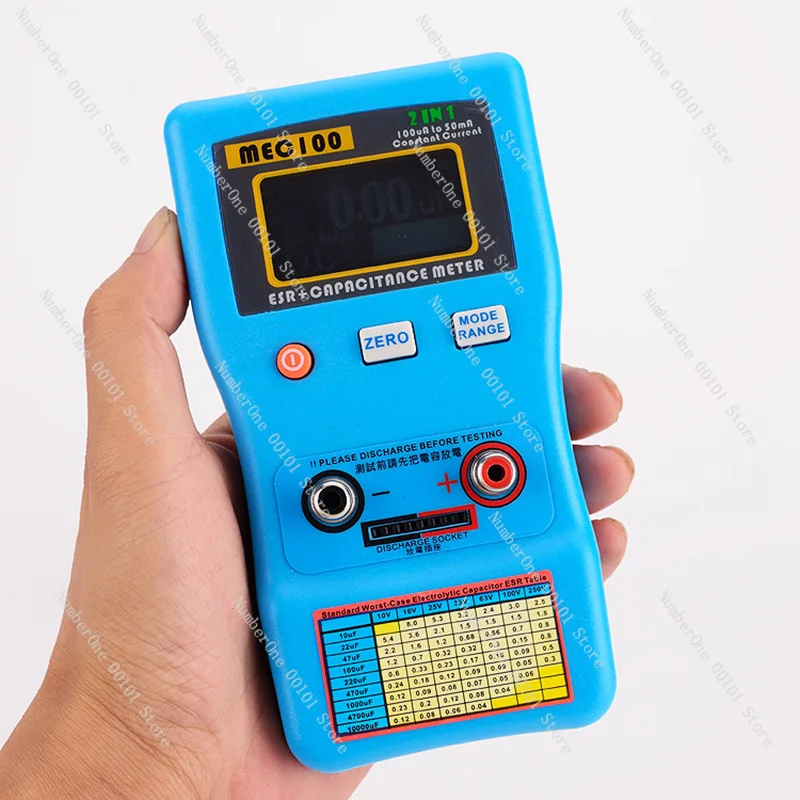 MEC-100 Capacitance Analyzer Auto-Range ESR Tester 470mF Ohm Meter 1% Accuracy