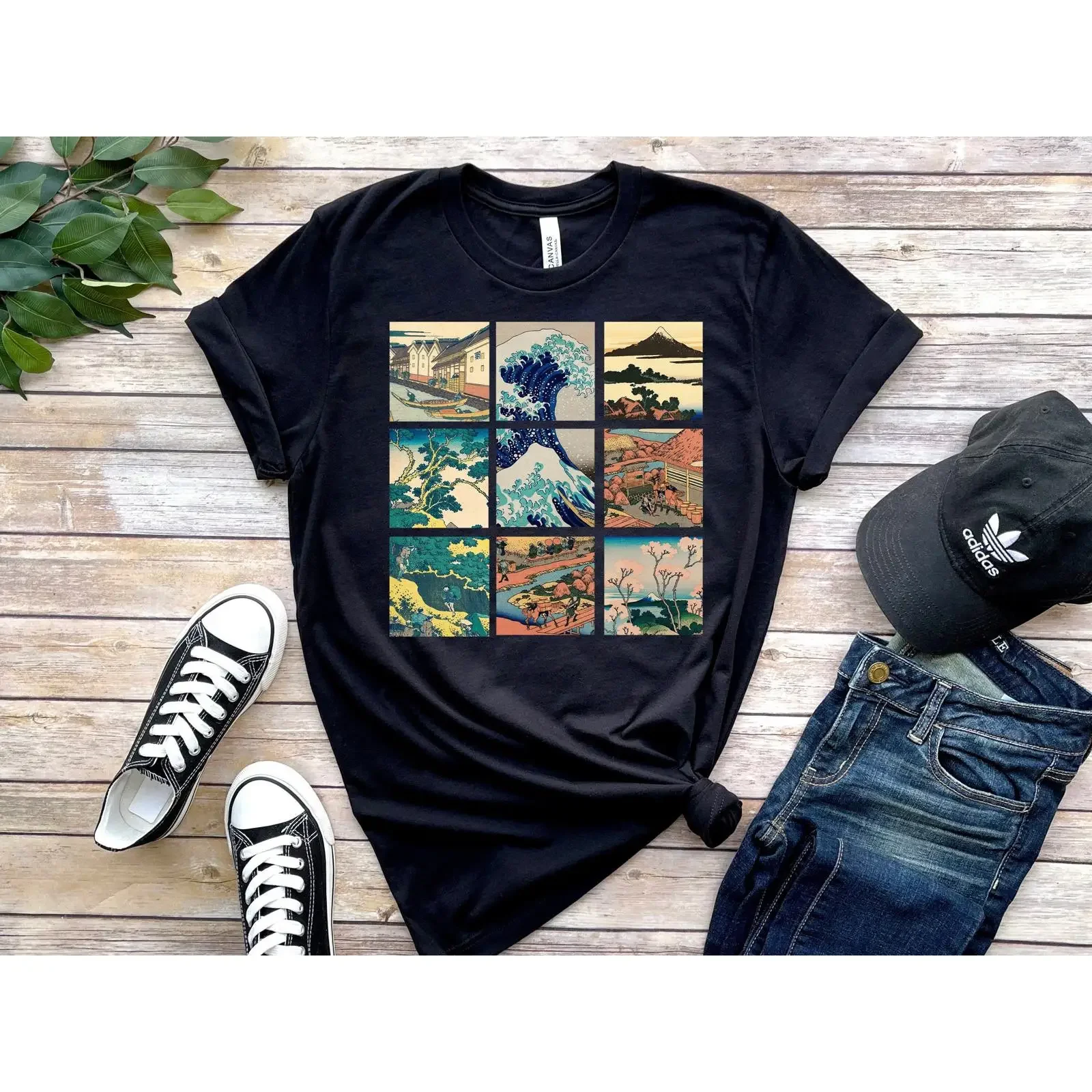 Vintage Hokusai Thirty Six Views Of Mount Fuji T Shirt Japanese Ukiyo e The Great Wave Off Kanagawa Art Harajuku Aesthetic