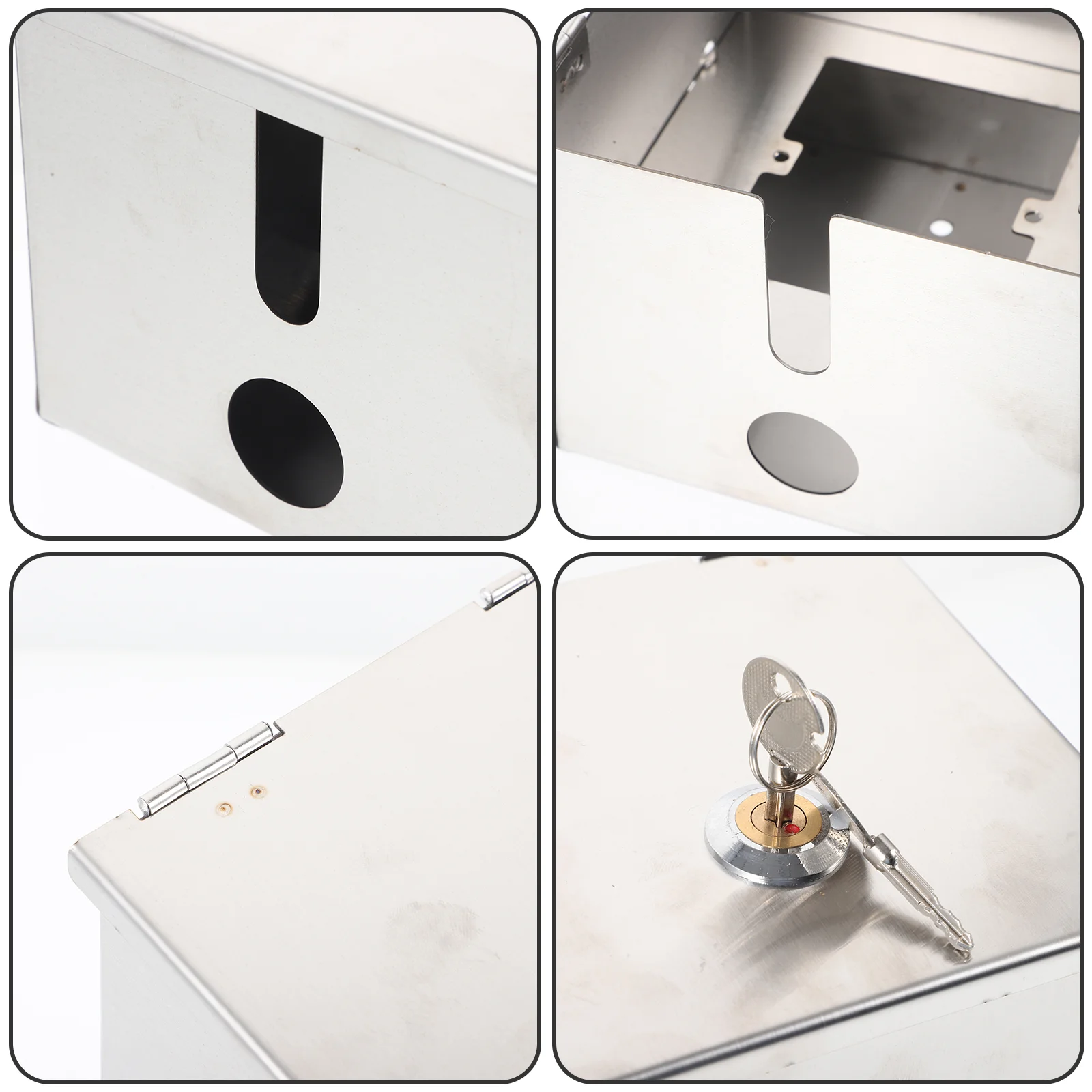 Metal Outlet Box Protective Outlet Box Outdoor Socket Box Stainless Steel Socket Box with Lock anti-theft outlet box with lock