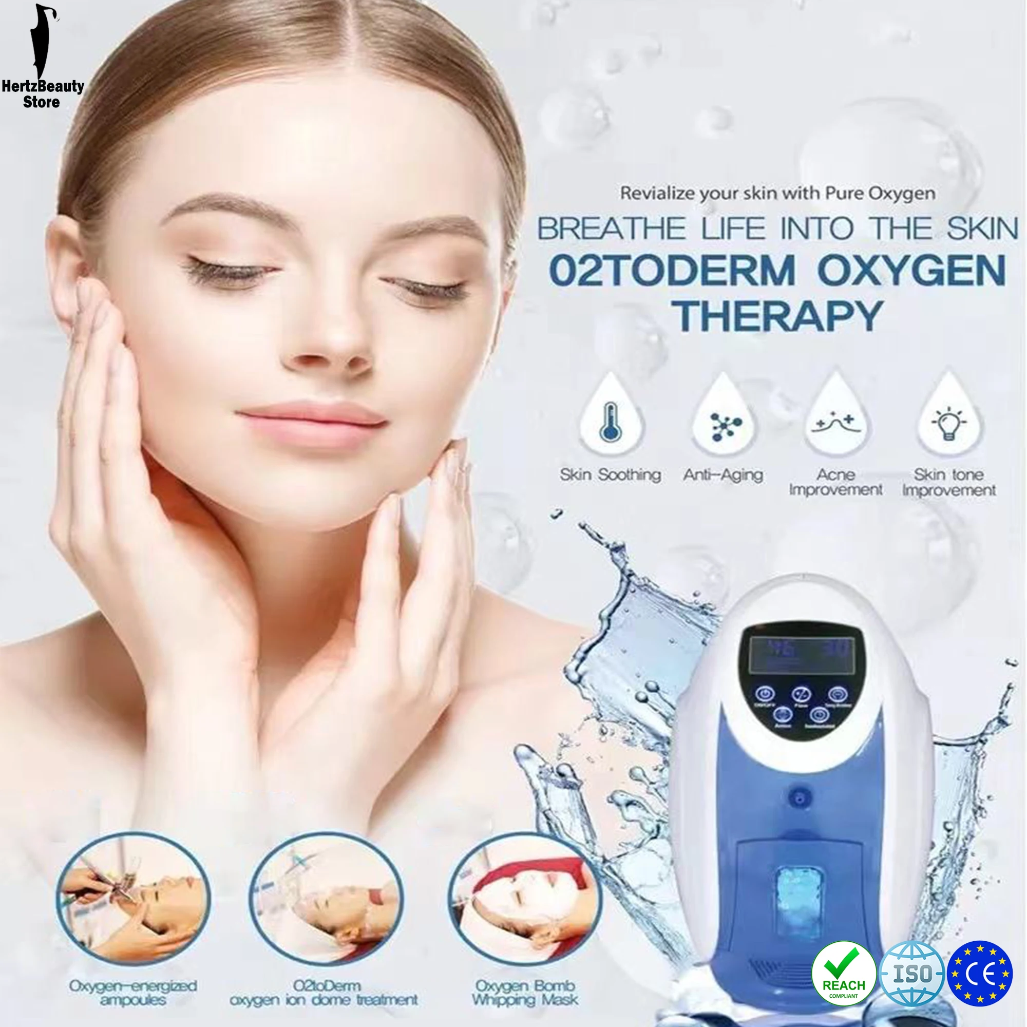 

Oxygen Jet Peel Face Therapy Mask Skin Rejuvenation Beauty Generator O2to Derm Equipment Facial Multifuncional Machine Salon Spa