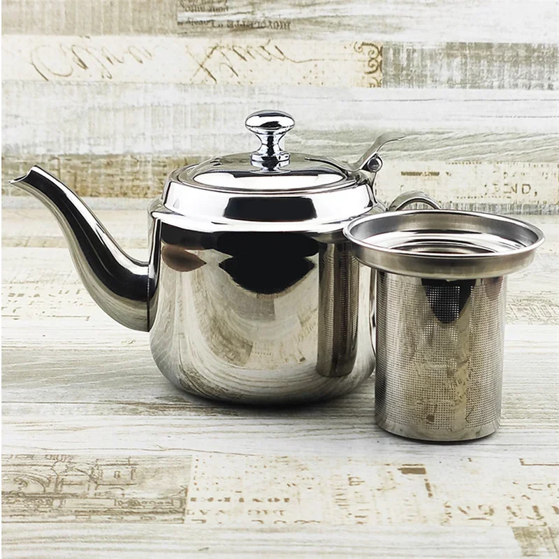 800ml Stainless Steel Teapot Tea Kettle with Filter Fit Electric Ceramic Cooktop Gas stove Hot Water Boiling Pots for Home Use