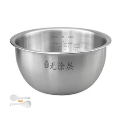 Original 3L IH 304 Stainless Steel Rice Cooker Inner Bowl for xiaomi mijia IHFB01CM Replacement white stainless Steel bowl