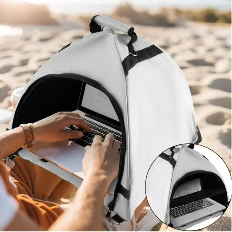 NEW Portable Laptop Sun Shade Tent Wear Resistant Anti-peep Foldable Laptop Screen Cover For Outdoor Beach Travel Office Camping