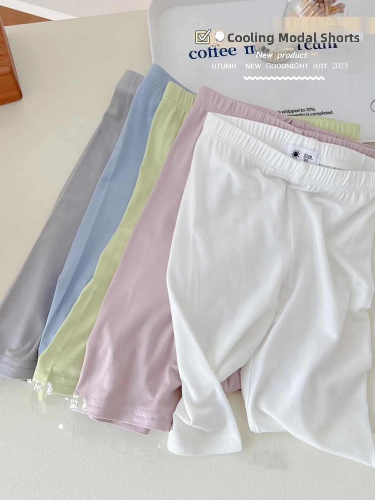 

Girls Soft Five-Point Shorts Thin Summer Yoga Bottoms Candy Colored Modale Pure Color Shorts Anti-Light Walking Shorts
