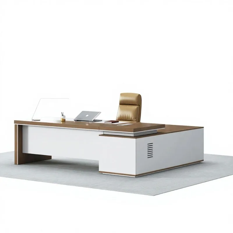 Hot Sale Luxury Office Desk Professional Modern Wooden Furniture for Boss Manager Employee Extendable Feature
