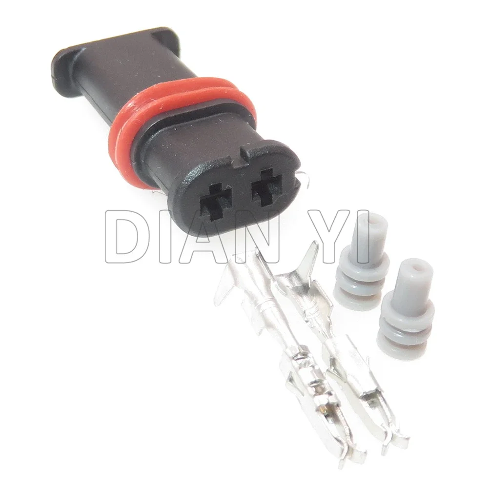 1 Set 2 Way Automobile Waterproof Wire Harness Sockets AC Assembly Car Motor Electrical Connector With Cables