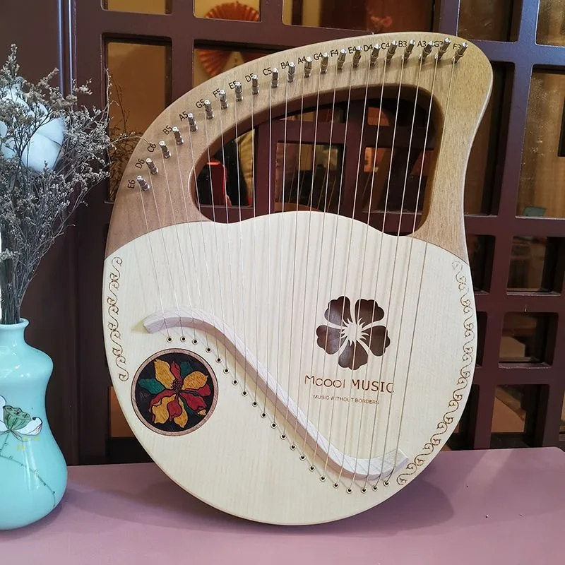 Arpa de 21 cuerdas para principiantes, lira portátil con bolsa, arpas tipo lira para adultos y niños, lira en miniatura, instrumentos musicales profesionales