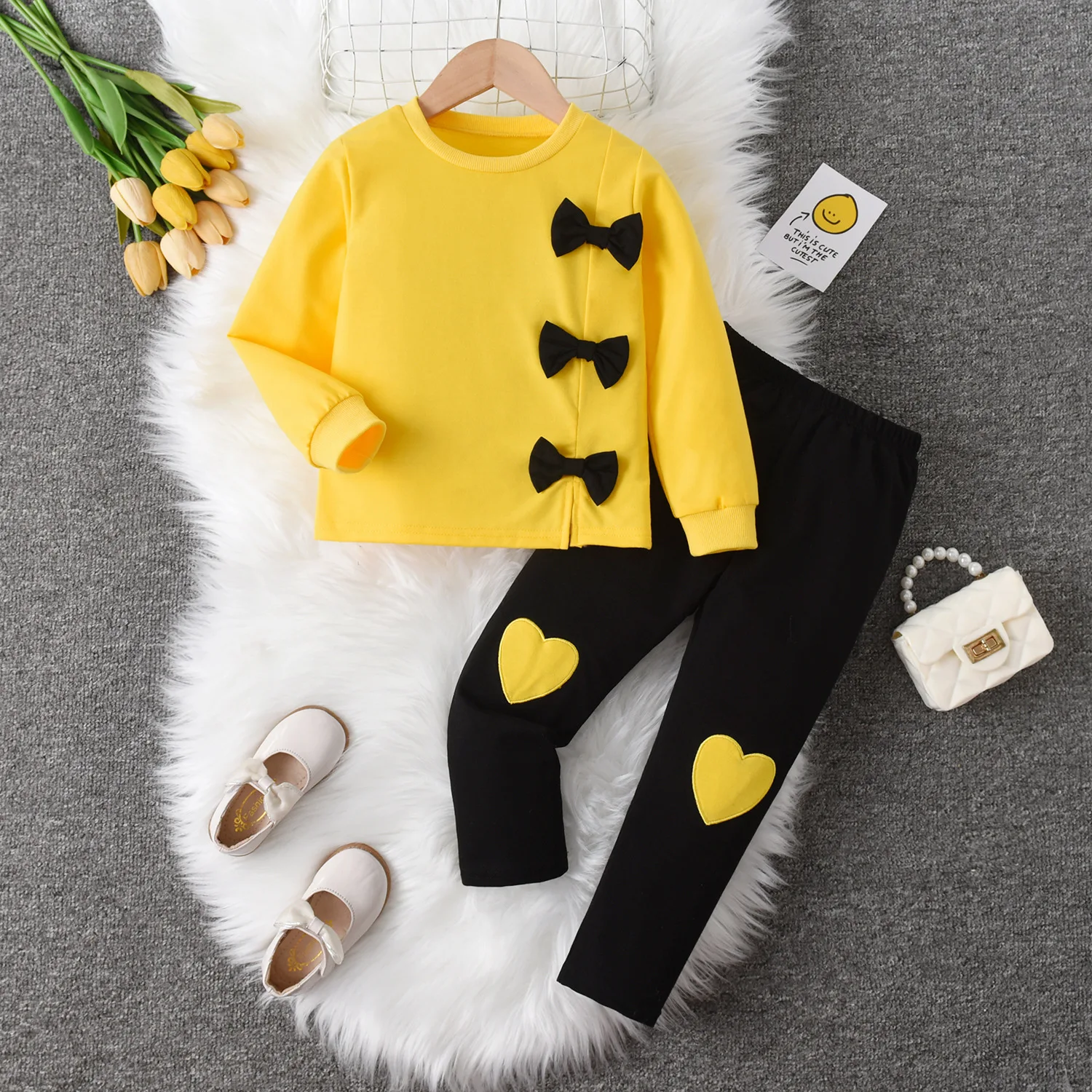 

2pcs Autumn Toddler Girl Long Sleevel Solid Color Top + Pant Set Kid Girl Outdoor Clothes Children Clothing For 4 5 6 7 8 Years