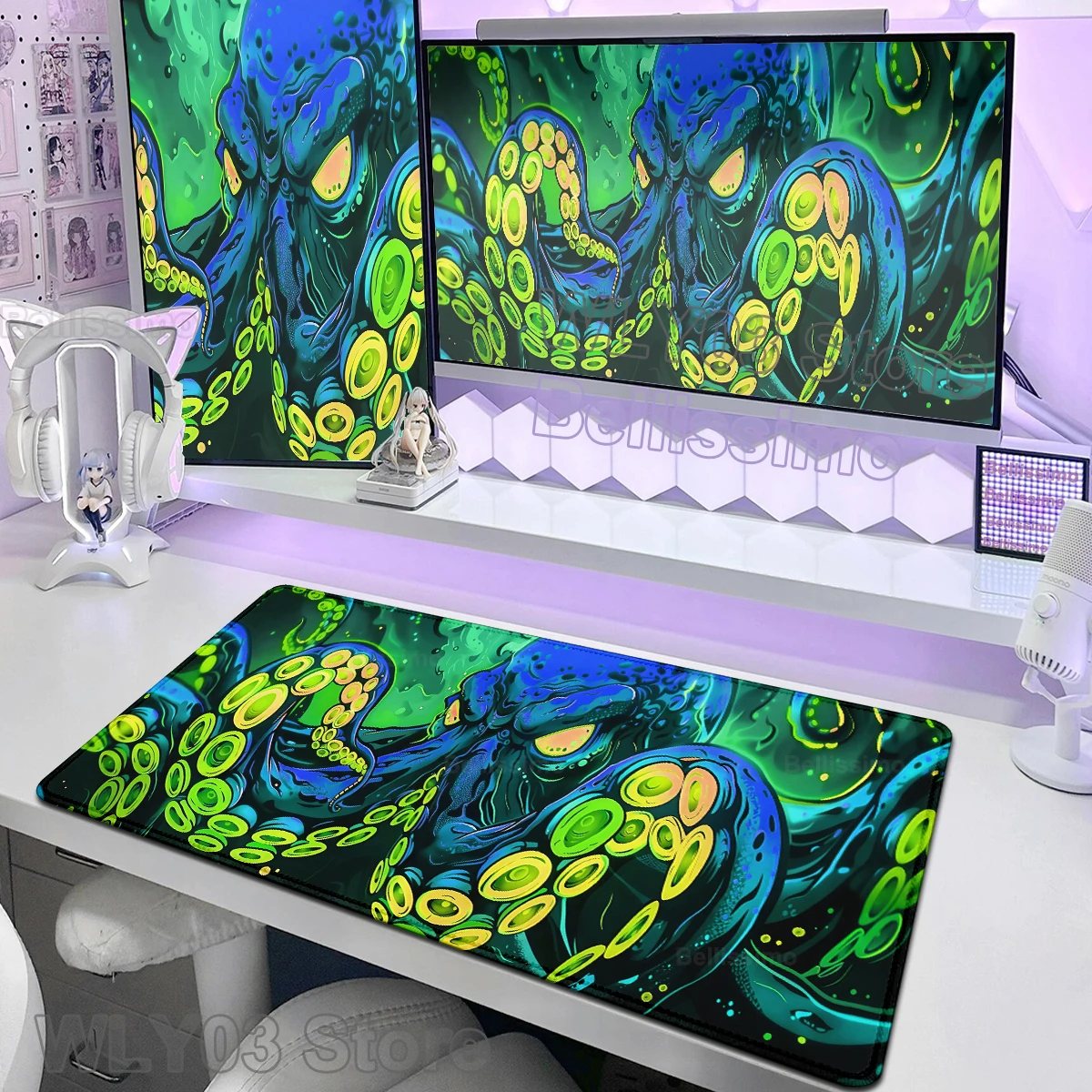 

Octopus Mouse Mat Large Natural Rubber Punk Mouse Pad HD Gaming Mousepad Gamer Extended Desk Pad XXL Keyboard Mat Pc accessories