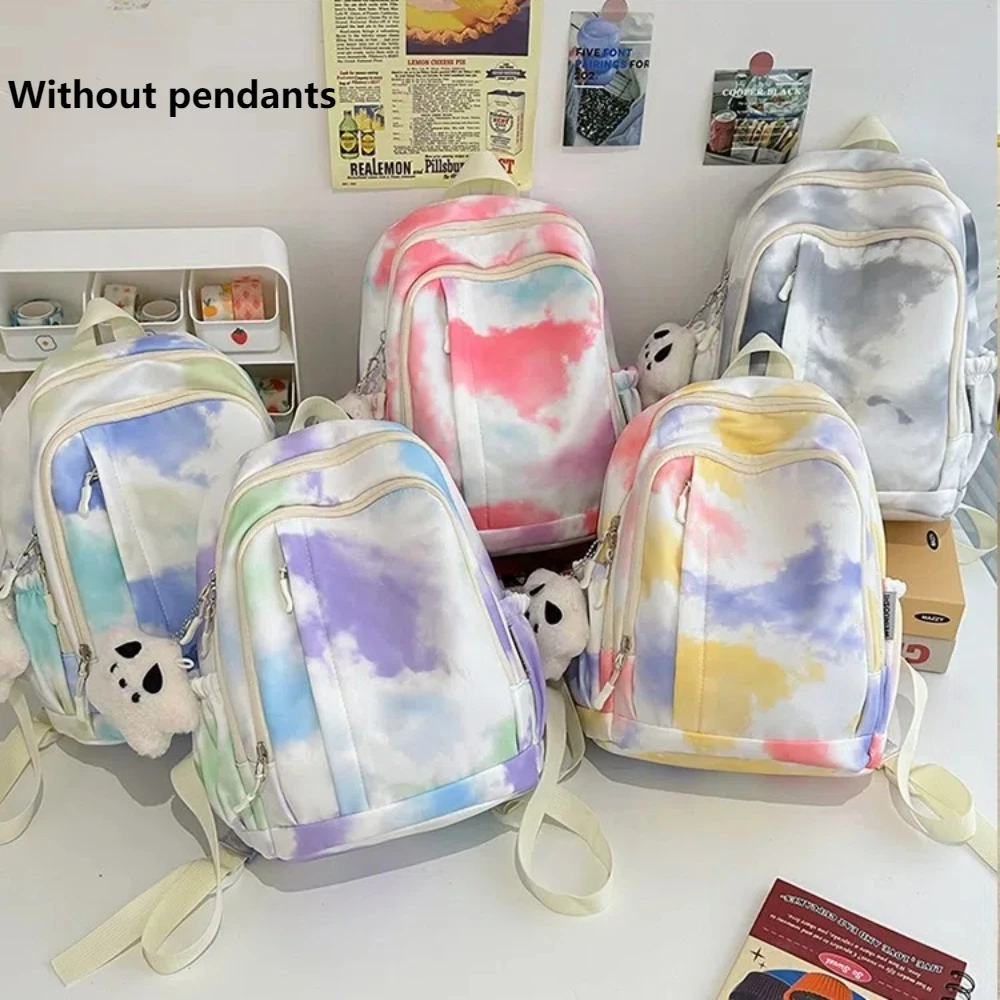 

Fashion Large Capacity School Backpack Tie-dye Waterproof Women's Backpack Wear Resistant Shoulder Bags Adults