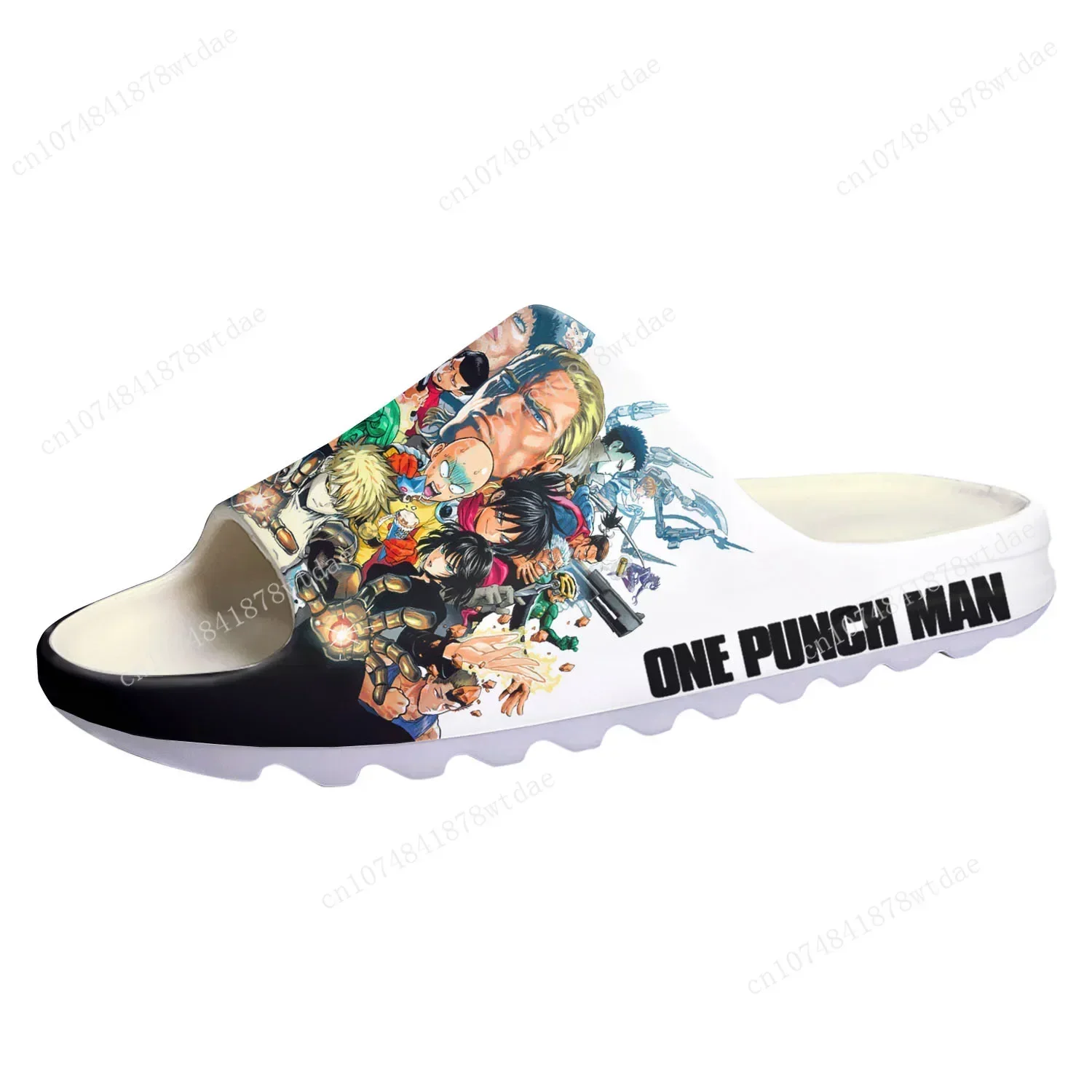 One Punch Man Soft Sole Sllipers Saitama Mens Womens Teenager Home Clogs Anime Step In Water Shoes on Shit Customize Sandals