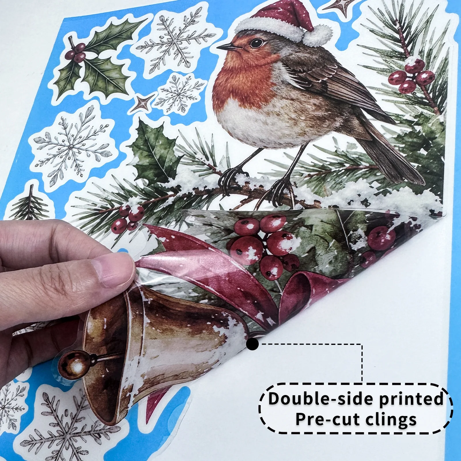 Festive Christmas Window Decal - Snowflake Window Decal 评论和价格