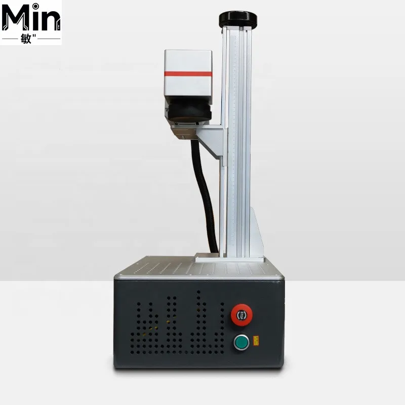 50W Desktop Fiber Marking Machine With Rotary Axis Cutting Engraving Machine for Metal Jewelry Marking Lab