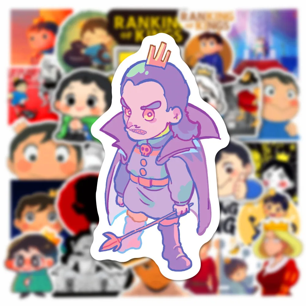 50 PCS Anime King Ranking Cute Bojikake Graffiti Waterproof Helmet Laptop Luggage Bicycle Skateboard Cartoon Cute PVC Sticker