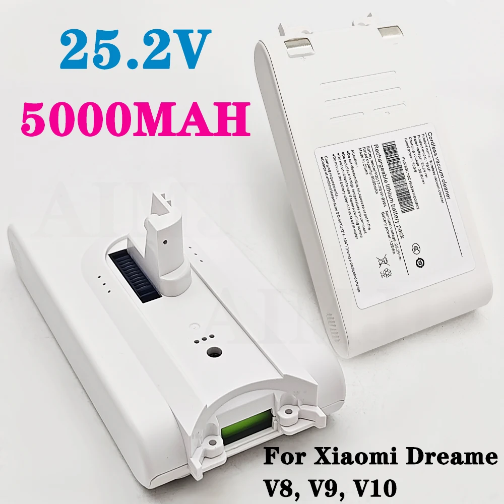 

25,2 В 5000 мАч для Xiaomi Dreame V8, V9, V10 Литий-ионный аккумулятор XR для пылесоса-сменный аккумулятор