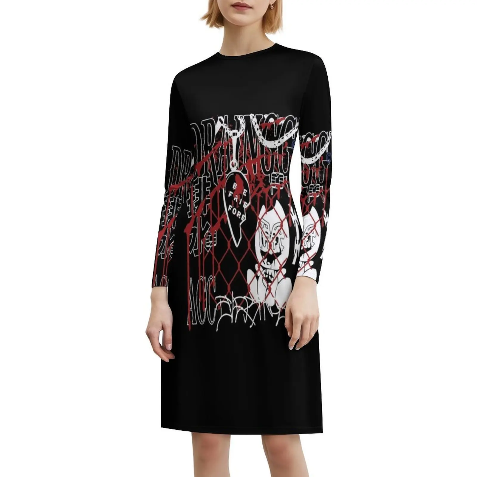 استنزاف عصابة المشارك فستان بصدر مفتوح فستان أنيق الصيف فستان الحفلات للنساء استنزاف عصابة المجموعة الموسيقية المرأة الفنية #6