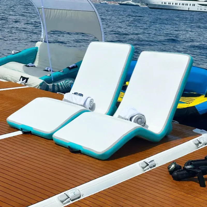 PVC material Multifunctional outdoor floating platform Portable foldable thickened inflatable sofa Model 10 Modern square design