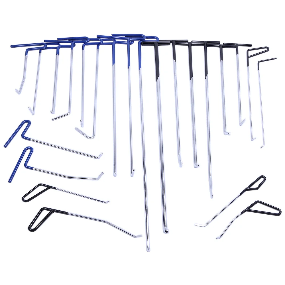 

PDR Tools 23pcs Professional Hook Rods Car Dent Repair Kit for Hail Damage Removal Spring Steel Hands Tools