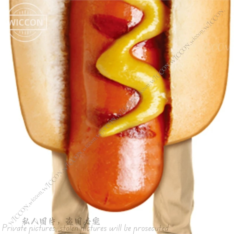 هوت دوج المكسيكي مهرجان ازياء الكبار الأطفال بذلة مرحلة أزياء مسرحية هوت دوج زي تأثيري تمويه حفلة تنكرية