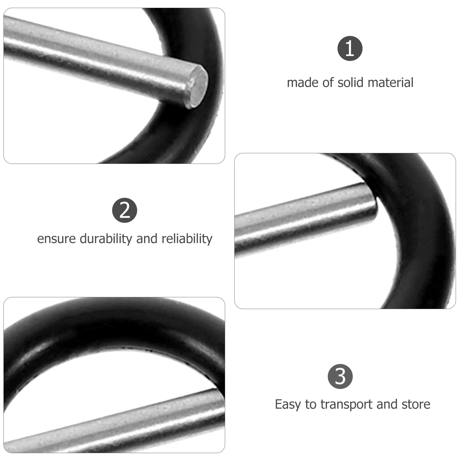 

6 Sets Electric Wrench Sockets 8-19mm Retainer Pins O-Ring Rubber Stainless Steel Durability Versatility Storage Convenience