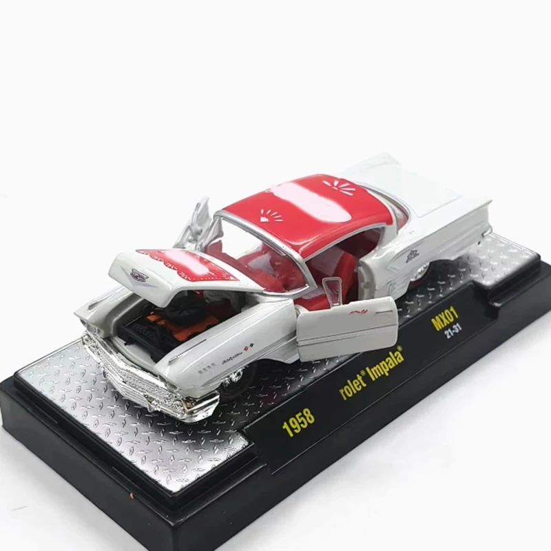 

M2 1:64 Scale 1958 Impala Alloy Simulation Car Model Static Collection Decorated Holiday Gifts Toys Classic Souvenir Gift