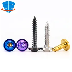 M4 M5 TC4 Titanium Alloy Torx Hexalobular Socket Truss Pan Head Motorcycle Decoration Refit Self-tapping Screw Anti-theft Nail