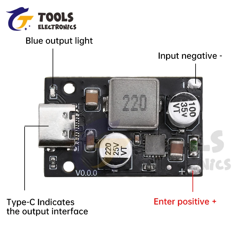 PD 65W โมดูลการชาร์จอย่างรวดเร็วอินเทอร์เฟซ Type-C PD3.1 PPS การชาร์จอย่างรวดเร็ว QC3.0 SCP