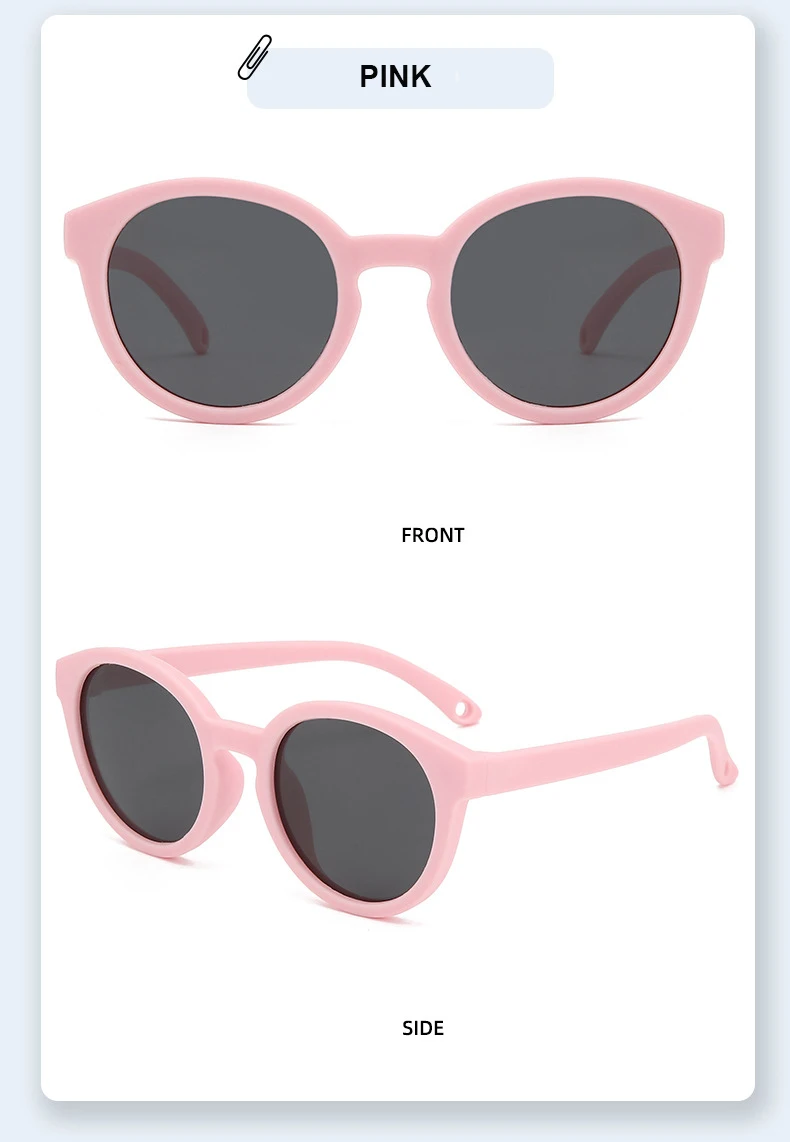 Baby-Sonnenbrille für 0–5 Jahre, Outdoor-Augenschutz und Sonnenschutz, polarisierte Silikon-Sonnenbrille für Kinder 23067 – Detail 12