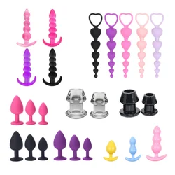 Plug anal en silicone pour hommes et femmes, masseur de prostate, fournitures pour adultes, dilatateur, perles d'anus, jouets sexuels, queue de cul gay