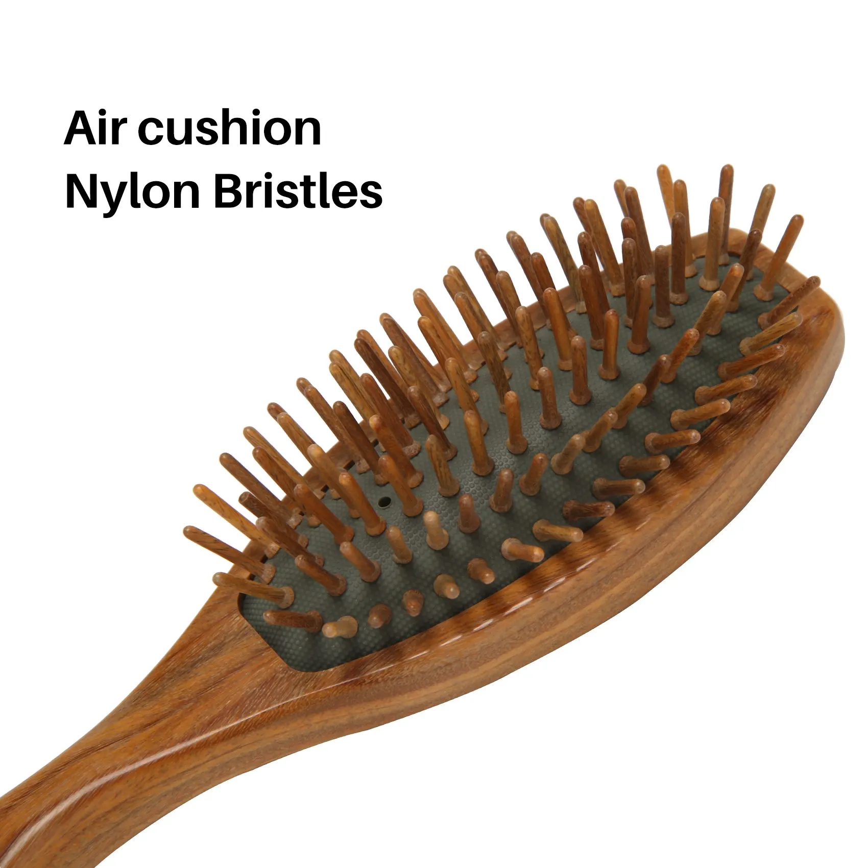 فرشاة شعر خشب الصندل AT17، مشط شعر خشبي طبيعي مصنوع يدويًا لفك تشابك الشعر مع صندوق هدايا