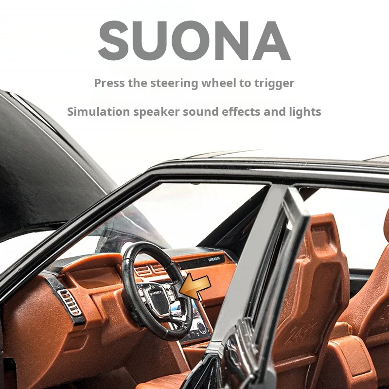 LICENIDO 1:24 Land Rover Range SV2022 aleación Diecast juguetes coche modelo de precisión sonido luz tirar hacia atrás chico colección de regalos de cumpleaños