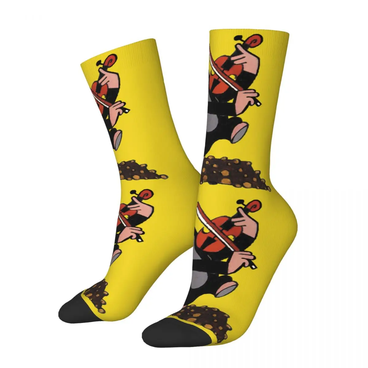 Play The Violin Men Women Socks Outdoor Novelty Spring Summer Autumn Winter Stockings Gift