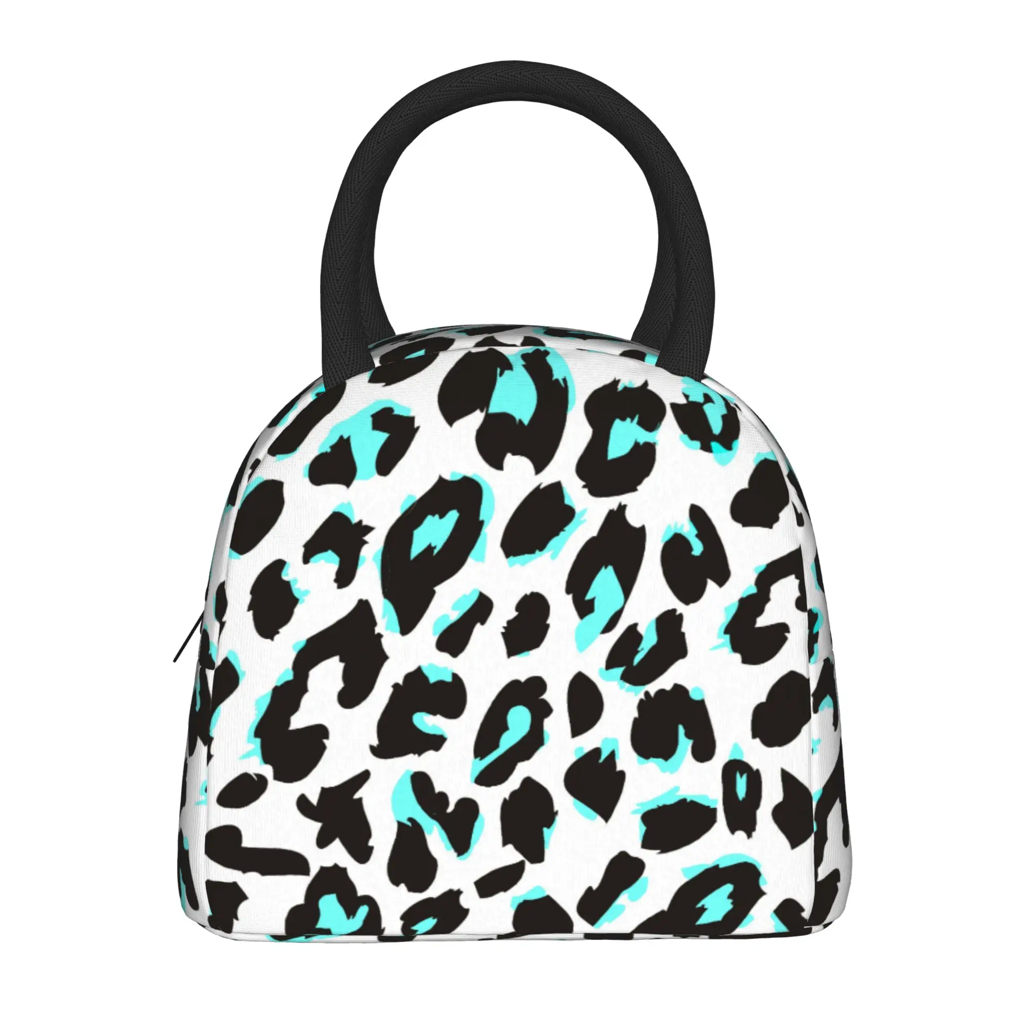 Animal Print Leopard  Insulated Lunch Bags Cooler Bag Lunch Container  Leakproof Tote Lunch Box Girl Boy Work  Picnic