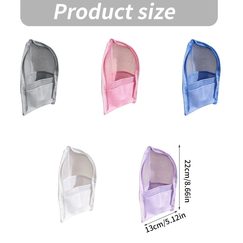 Portable Toiletry Storage for Travel, Lightweight Zippered Toothbrush Bags with Water Resistant Separation J0MC