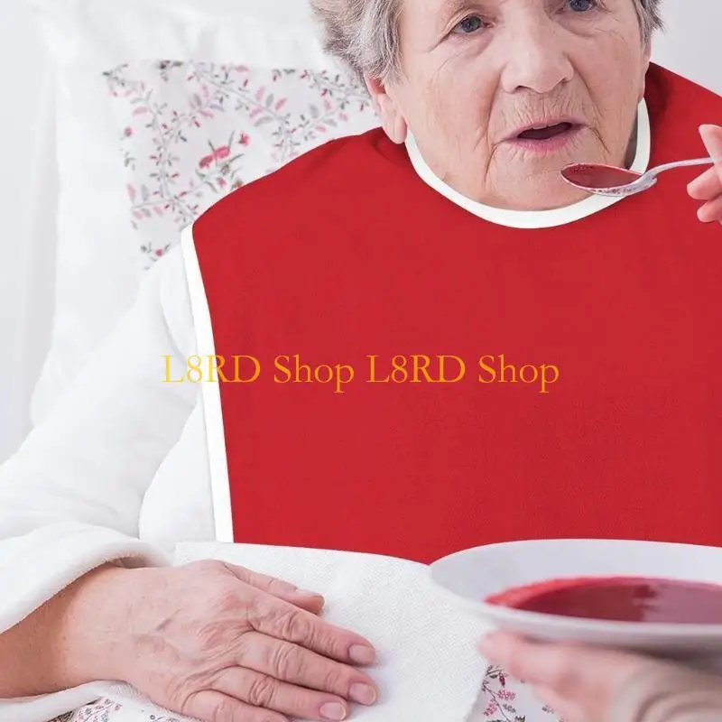 L8RD Barbine per adulti impermeabili per mangiare bavagie per adulti riutilizzabili lavabili protettori da abbigliamento che per