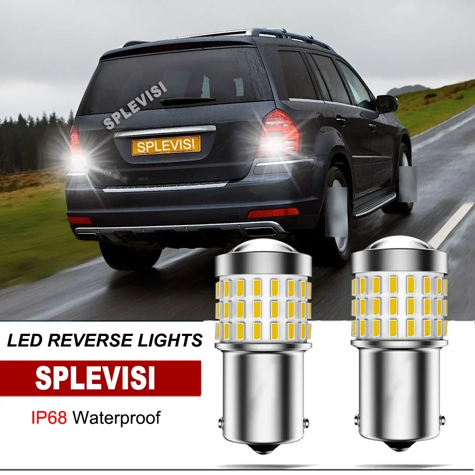 

2x 1156 P21W LED Backup Reverse Lights Aviation Aluminum White Set For Mercedes Benz A-Class B-Class C-Class CLC-Class CLK-Class