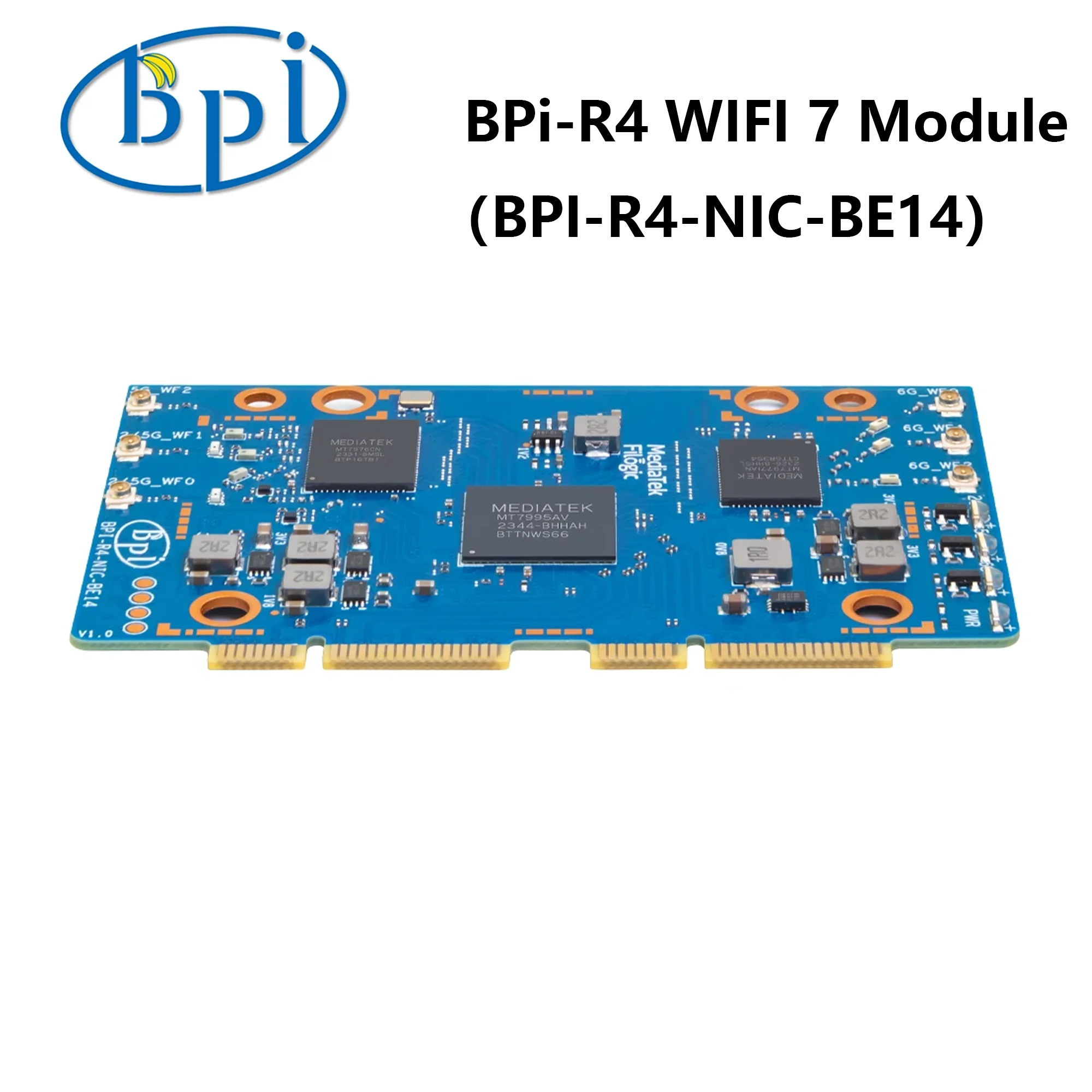 Banana Pi โมดูล WIFI7 R4 BPI-R4-NIC-BE14อุปกรณ์เสริมโมดูล wifi7สำหรับเสาอากาศ BPI-R4อุปกรณ์เสริม