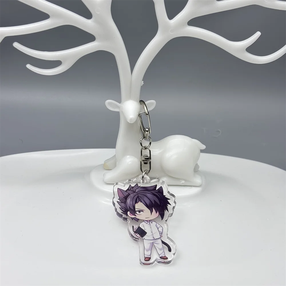 6CM  Anime Promise Dream Island Acrylic Keychain Model Cosplay Charm Characters Ornament Accesorios Goods Collection Gifts