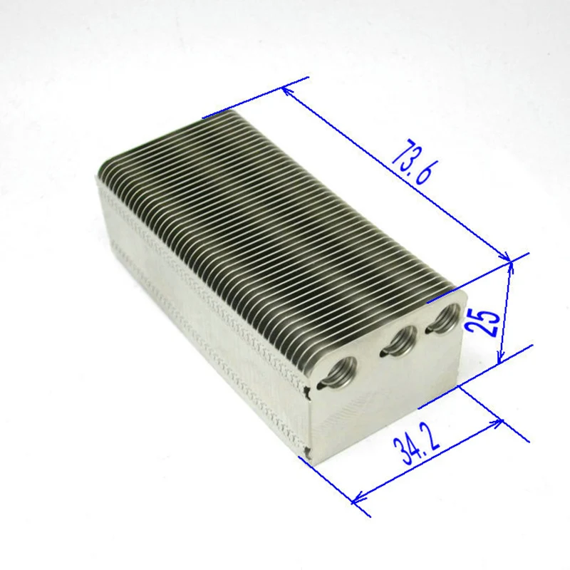 

JUULASEN 73*34*25mm Computer Cooling Aluminum Fins 6mm 8mm Diameter HeatPipe Heat Sink