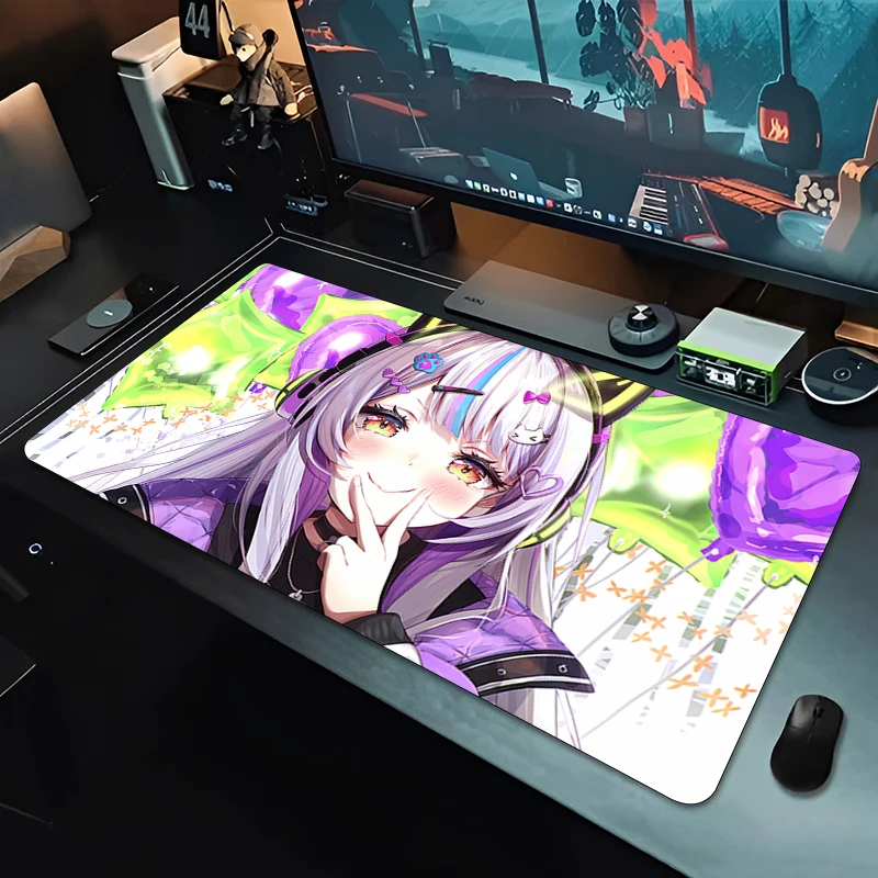 Hololive Murasaki Shion ماوس الوسادة مكتب السجاد ماوس الحصير ألعاب البساط مكتب الملحقات طاولة كمبيوتر منصات الكمبيوتر السجاد HD ماوس الوسادة